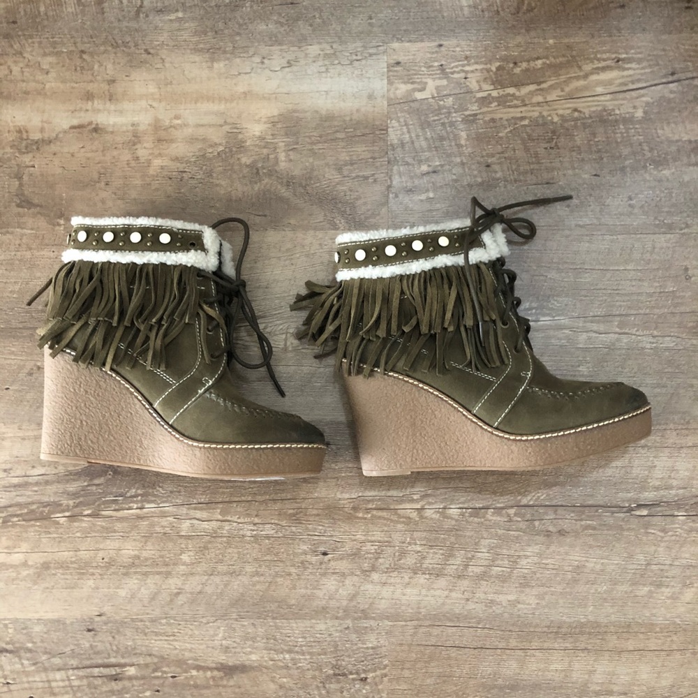 NWT Sam Edelman Kemper Suede booties olive green